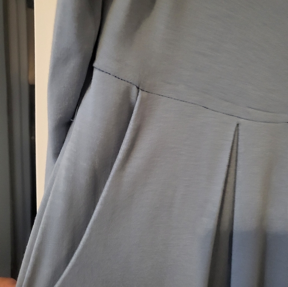 West Kei Boatneck Long Sleeve Midi Dress in Blue Sea - Picture 6 of 7